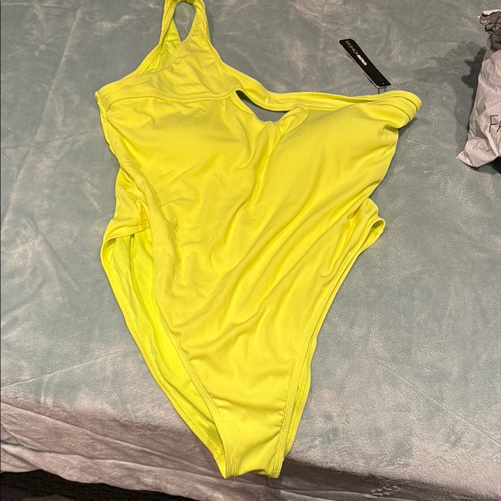 Vibrant Yellow One-Piece Swimsuit